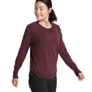 Athleta Beyond Soft Cassis Heather Long Sleeve Top